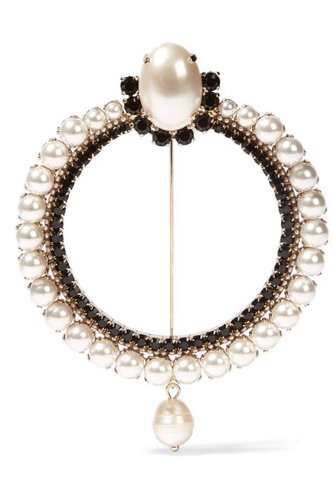 givenchy pearl brooch|Givenchy pearl rings.